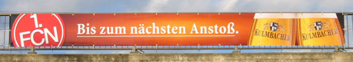 Spannbandwerbung bzw Brückenwerbung
